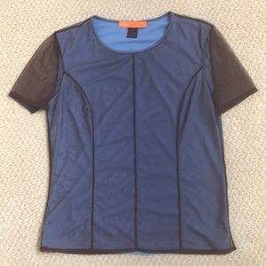 Blue and Brown CYNTHIA STEFFE top size 8